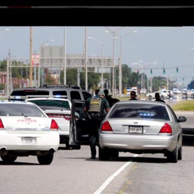 Le lieu de la fusillade à Baton Rouge