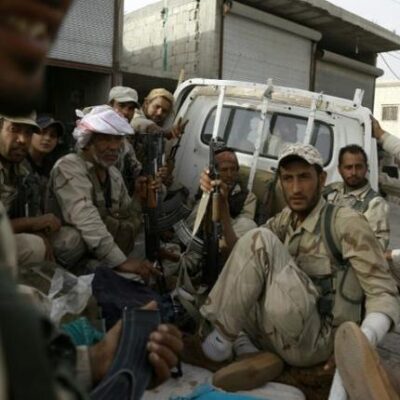 Combattants du QSD au nord de Manbij