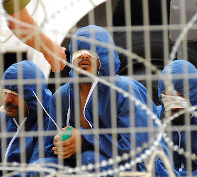 Palestiniens détenus dans une prison militaire israélienne
