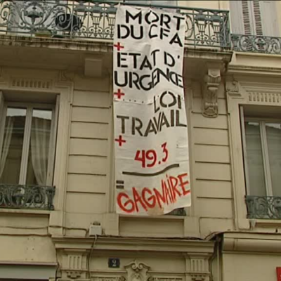 L'occupation de la permanence du député PS de la Loire Jean-Louis Gagnaire le 12 mai dernier