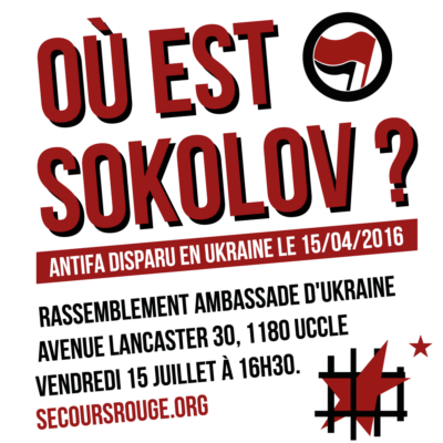 Manifestation pour Sokolov à Bruxelles