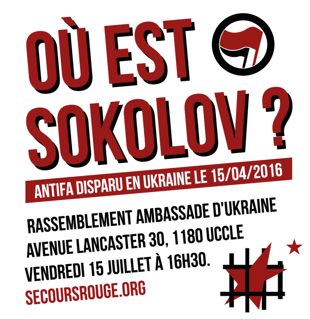 Manifestation pour Sokolov à Bruxelles