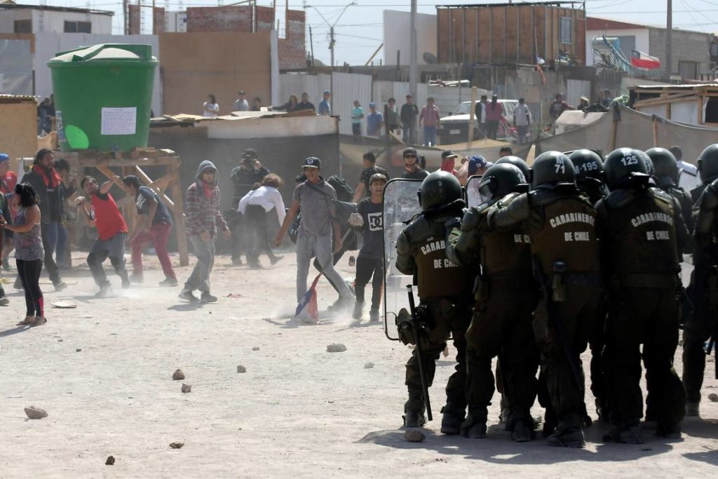 Les affrontements à Alto Hospicio