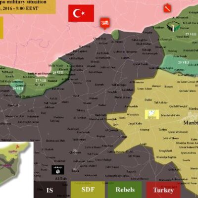 Front de Manbij/Jarabulus au 30 août 2016