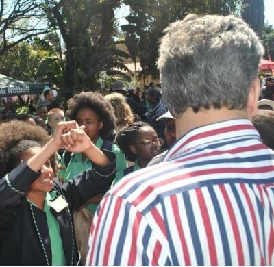 Des jeunes manifestantes à Pretoria