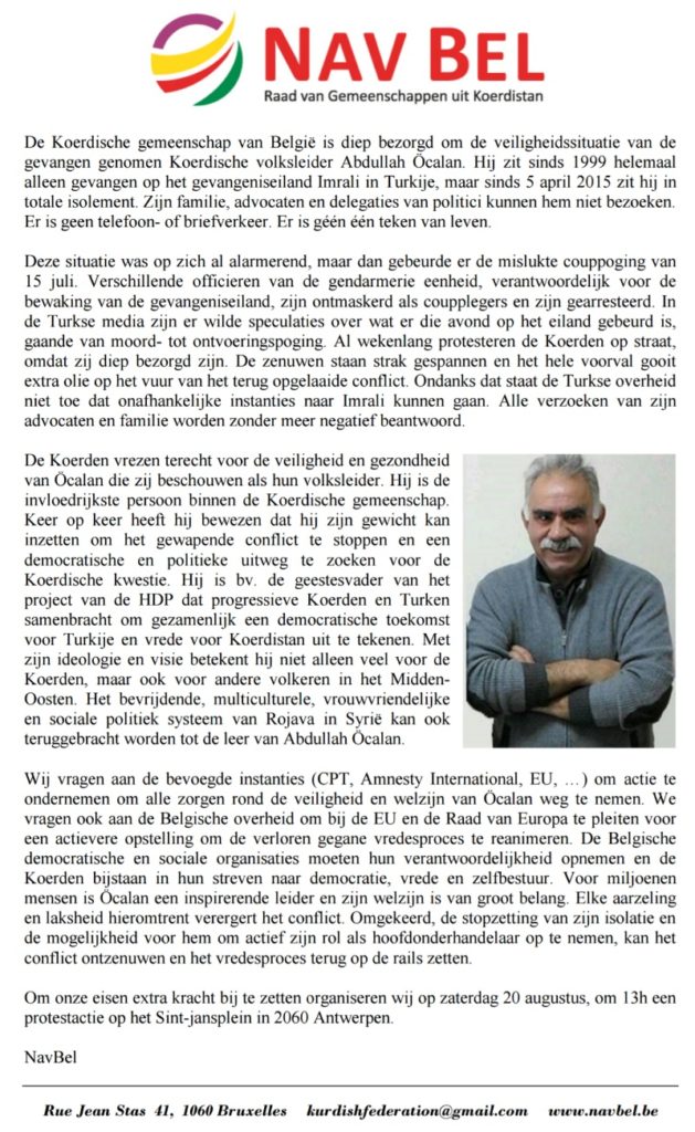 Rassemblement pour la libération d'Ocalan