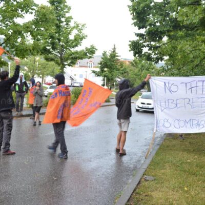 Au rassemblement pour la libération des manifestants