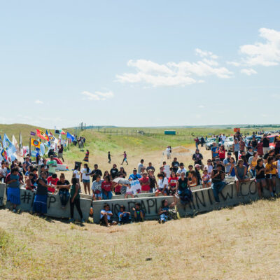 Des manifestants sioux
