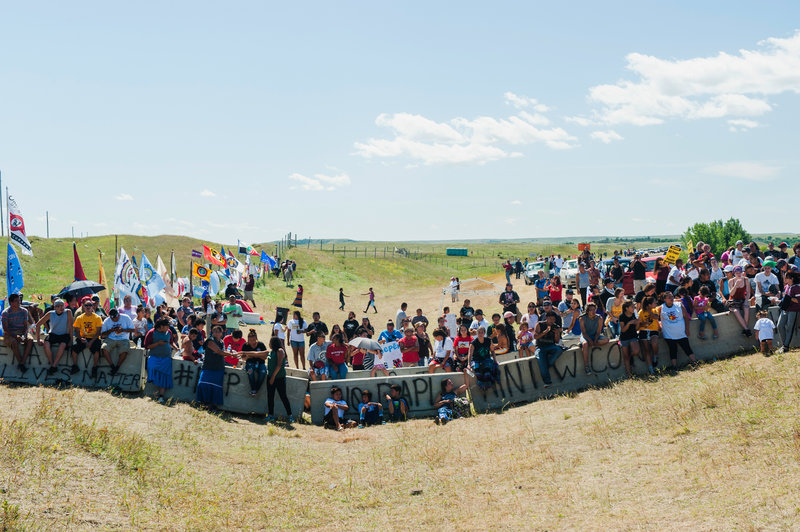 Des manifestants sioux