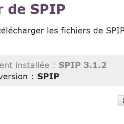 Mise à jour Spip 3.1.2