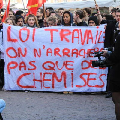 Une manifestation contre la loi Travail à Strasbourg