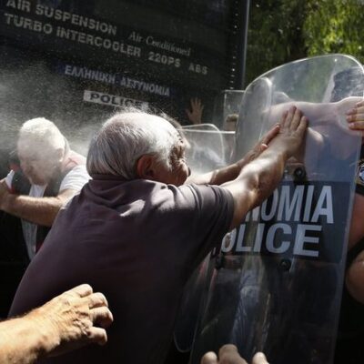 Manifestation des retraités à Athènes