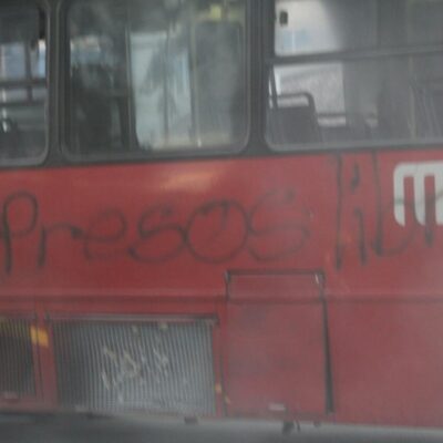 Bus tagué hier jeudi à Mexico