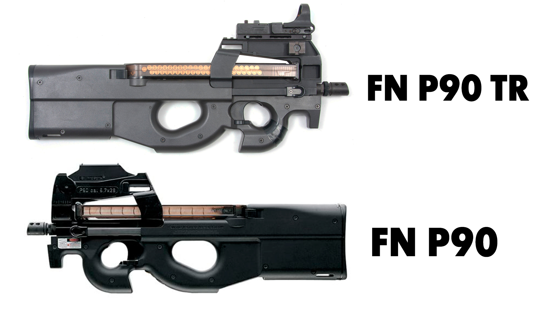 Parmi les modèles pressentis, le P90 de la FN