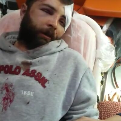 Un des villageois interrogé par les gendarmes turcs