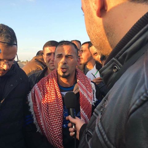 Bilal Kayed à sa libération cet après-midi