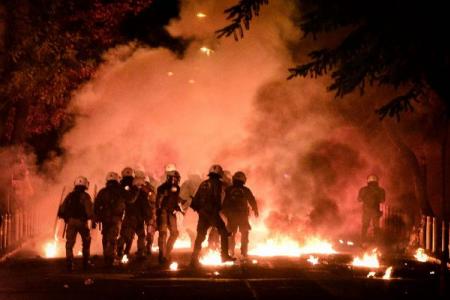 Les affrontements d'hier à Athènes