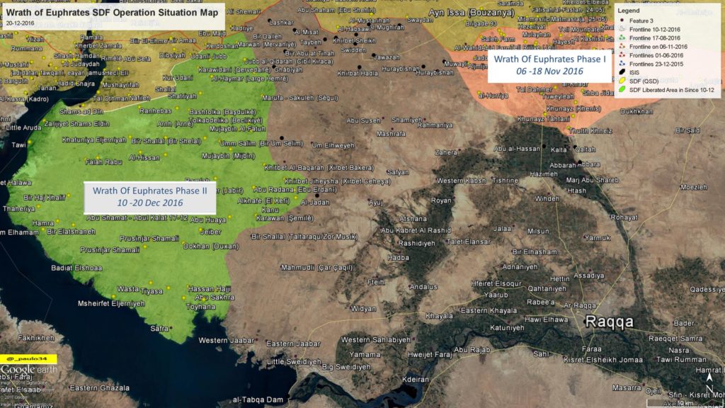 Progrès des QSD dans la province de Raqqah.