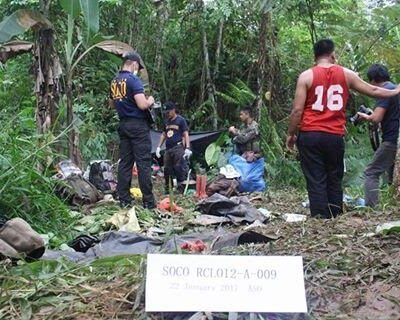 Le lieu de la fusillade à Barangay Biangan, North Cotabato