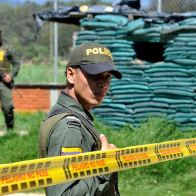 Le lieu de l'attaque, à Torca (Bogota)