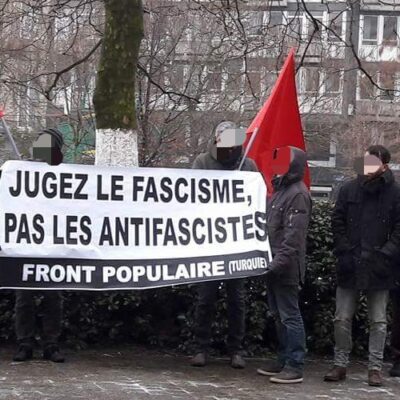 Délégation du Front Populaire hier, devant le Ministère de la Justice