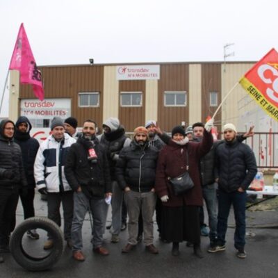 Piquet de grève à N4 Mobilités