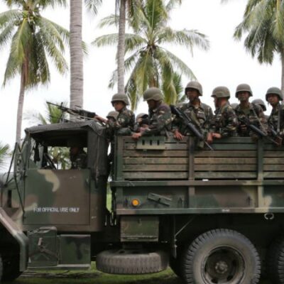 Déploiement de l'armée hier dans le North Cotabato (Mindanao)