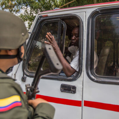 Barrage routier de l'armée colombienne