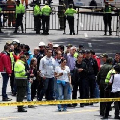 Les lieux de l'explosion à Bogota