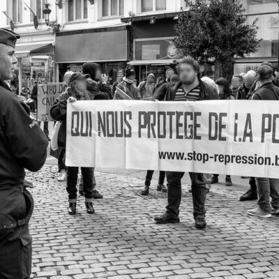 Manif Place de la Monnaie