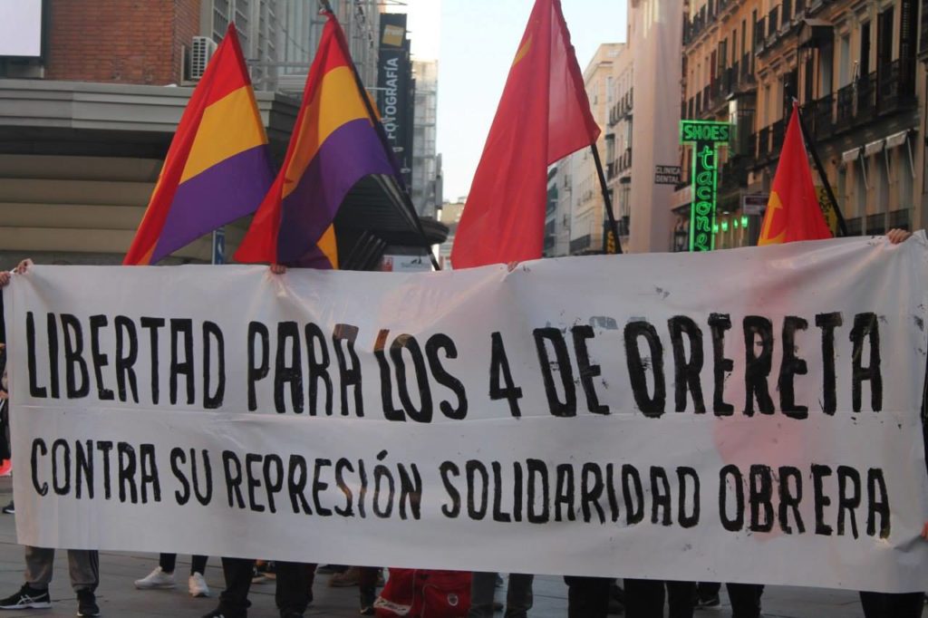 Manifestation de soutien avec les 3 inculpés