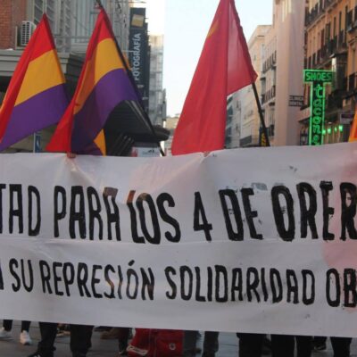 Manifestation de soutien avec les 3 inculpés