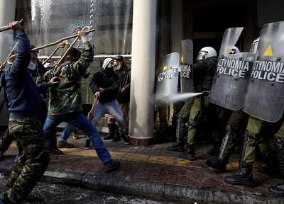Les incidents hier à Athènes
