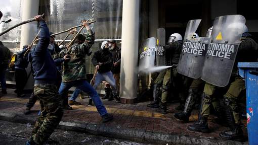 Les incidents hier à Athènes