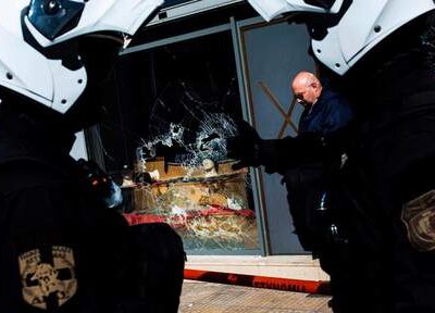 La librairie des fascistes après l'attaque