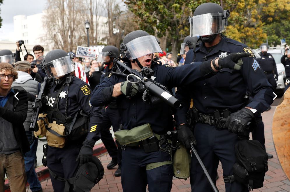 L'intervention de la police à Berkeley