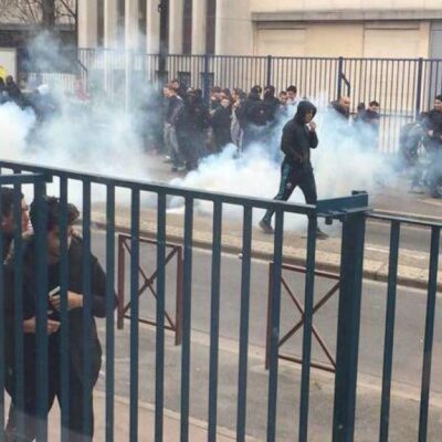 Gaz lacrymogènes à Cachan