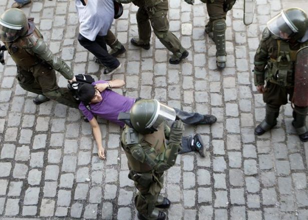 Les affrontements mercredi à Santiago