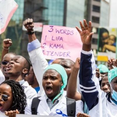 Manifestation de médecins grévistes au Kenya