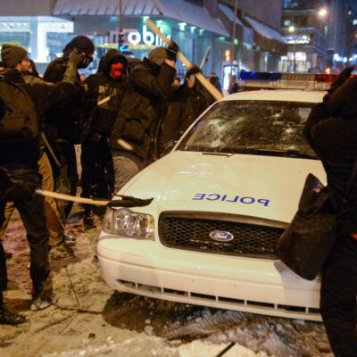 L'attaque de la patrouilleuse, hier à Montréal