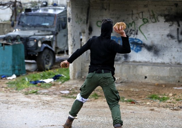Affrontements prsè de Ramallah, hier