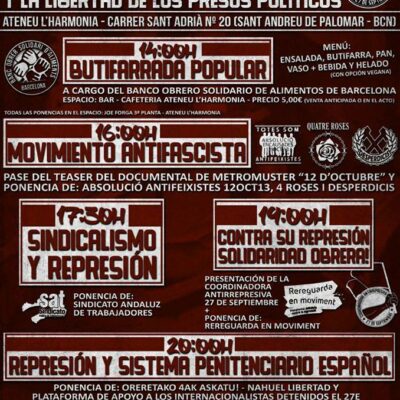 Barcelone : Journée contre la répression et pour l’amnestie