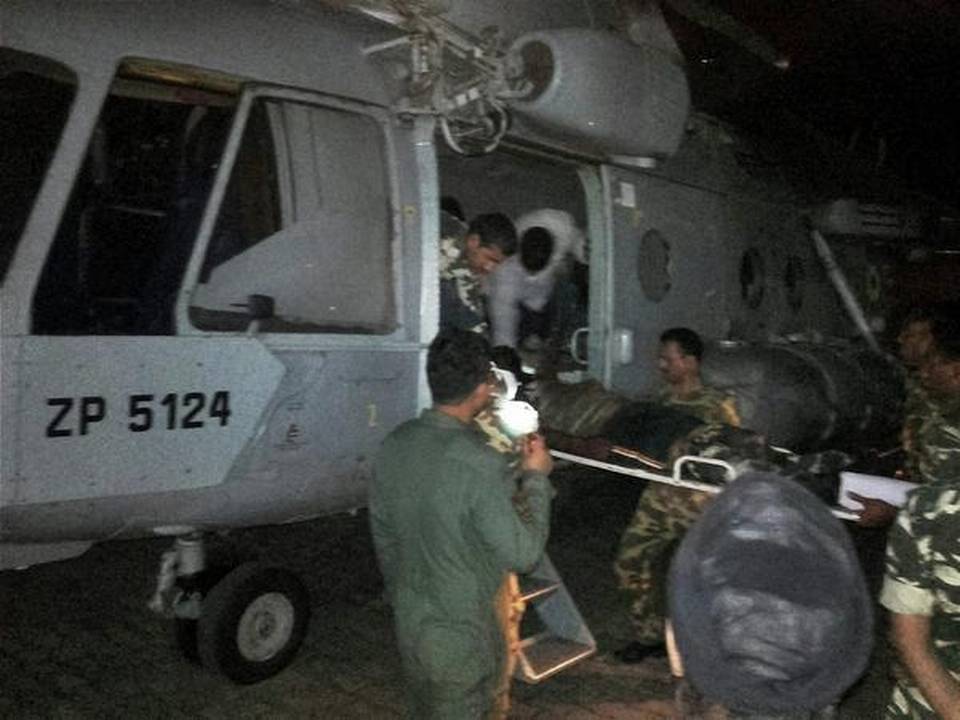 Evacuation des soldats à Sukma