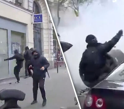 Les affrontements hier à Paris