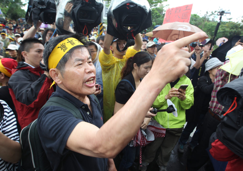 Manifestants hier à Taïpe