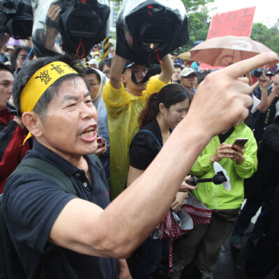 Manifestants hier à Taïpe