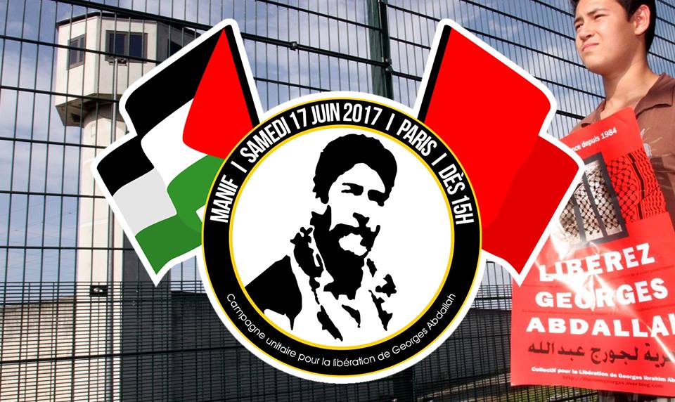 Manifestation pour la libération de Georges Abdallah ce 17 juin