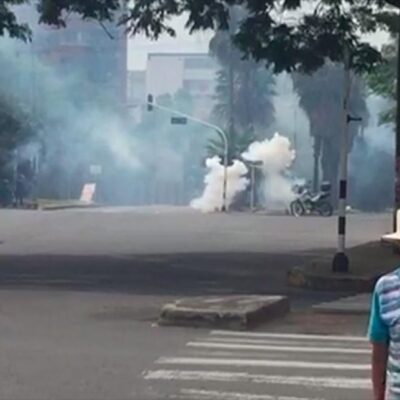 Affrontements devant l’Universidad del Valle