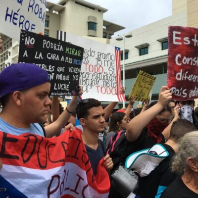 La manifestation à San Juan