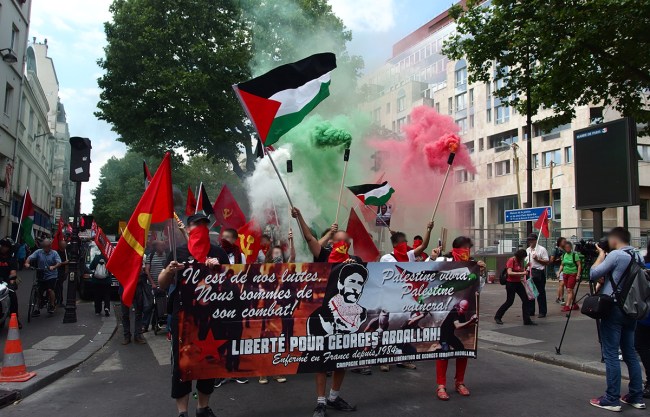 La tête de la manifestation